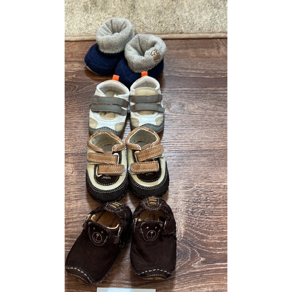 4 pairs 0-6 month infant shoes and slippers